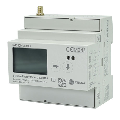 Compteur d'énergie électrique triphasé - DMC100-LE MID - Celsa Messgeräte GmbH - sur rail DIN / avec afficheur LCD / certifié MID