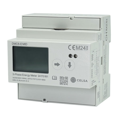 Compteur d'énergie électrique triphasé - DMC6-E MID - Celsa Messgeräte GmbH - sur rail DIN / Modbus / avec afficheur LCD