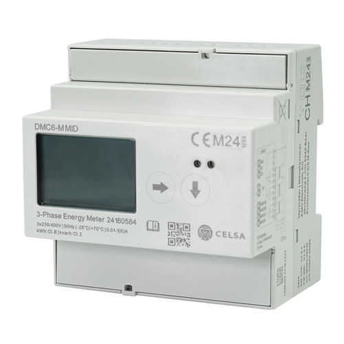 Compteur d'énergie électrique triphasé - DMC6-M MID - Celsa Messgeräte GmbH - sur rail DIN / avec afficheur LCD / certifié MID