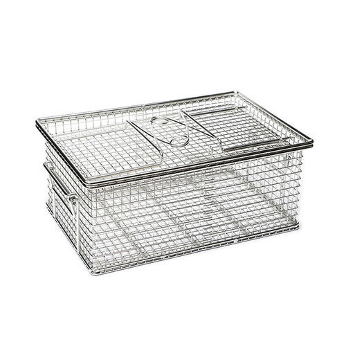 Panier de manutention - KP.MODULAR - IFP EUROPE - en maille d'acier inox / avec couvercle