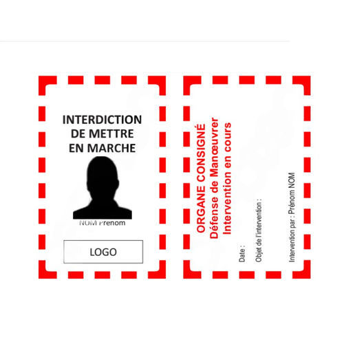 Tag signalétique - CAPIOTEC - imprimé / en PVC / rectangulaire