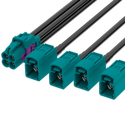 Harnais électrique mini FAKRA - FR-1J4J-100X01 - ATTEND Technology Inc. - coaxial / droit / multiconducteur