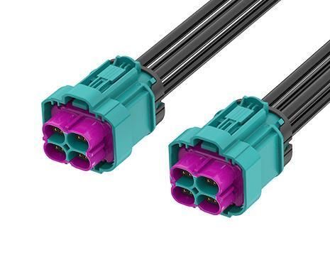 Harnais électrique coaxial - MTP-1J1J-100Z03W - ATTEND Technology Inc. - de transmission de données / HS-MTP / droit