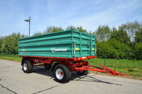 Remorque porte-engin - ZDK 800	 - Farmtech - de profilés / à 2 essieux / hydraulique
