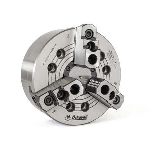 Mandrin automatique - CHB Series - Ozkayali Workholding and Spanntechnik - 3 mors / à centre ouvert / en alliage d'acier