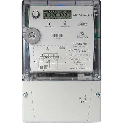 Compteur d'énergie électrique triphasé - AD13A.3-14-1 - ADD Grup - sur rail DIN / RS-485 / 50 Hz