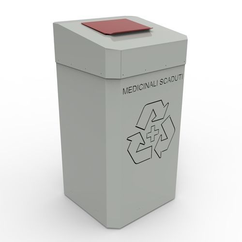 Poubelle en acier galvanisé - CFS - Essegi meccanica - pour déchets médicaux / avec couvercle