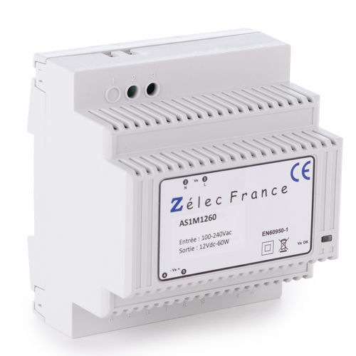 Alimentation électrique à découpage - AS1M1260 - ZELEC - sur rail DIN / AC/DC / stabilisée