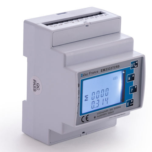 Compteur d'énergie électrique triphasé - EM3333TCRS - ZELEC - monophasé / sur rail DIN / RS-485