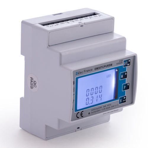 Compteur d'énergie électrique triphasé - EM35TCPURSM - ZELEC - monophasé / sur rail DIN / 50 Hz