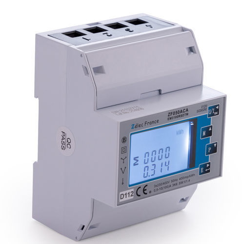 Compteur d'énergie électrique triphasé - EM3100RSDTM - ZELEC - monophasé / sur rail DIN / RS-485