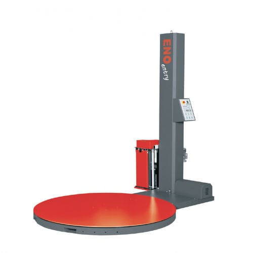 Banderoleuse à plateau tournant - ENO®ENTRY - m+b verpackungstechnik GmbH ENOfilms - semi-automatique / à frein électromagnétique / pour applications industrielles