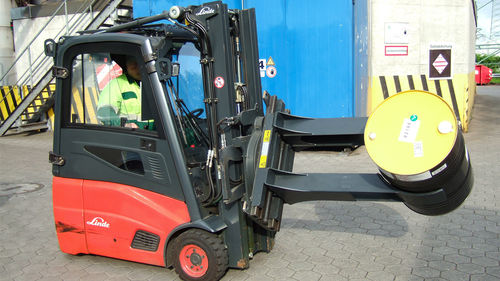 Pince de manutention pour fûts - T455-1 - KAUP GmbH & Co.KG - pour chariot élévateur / de transport