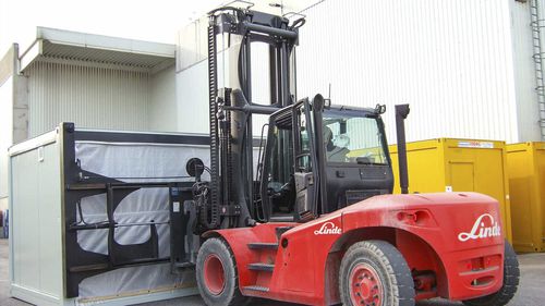 Spreader télescopique - T193 - KAUP GmbH & Co.KG - monopoutre / pour container / vertical