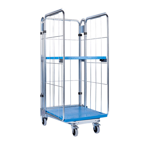Roll-conteneur emboîtable - nestainers® - FEIL rolltainer GmbH - multiusage / à étagères / 4 panneaux