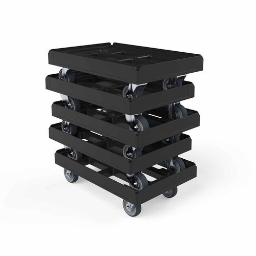 Plateau roulant porte bac - F92702RC9005OL029 - FEIL rolltainer GmbH - en plastique / pour transport