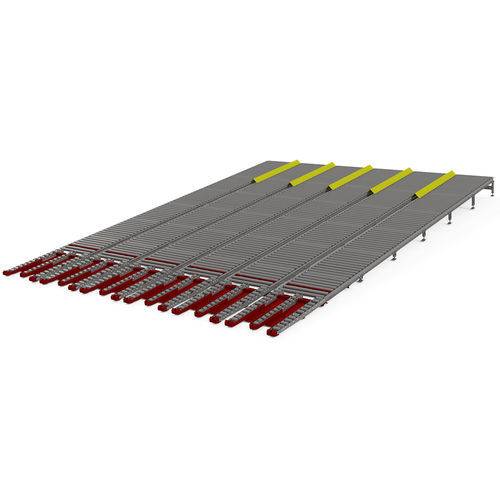 Convoyeur pour palettes - Fluxus Solutions GmbH - à rouleaux / monorail / incliné