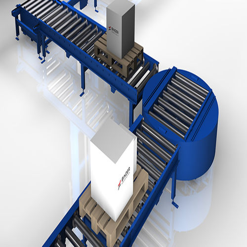 Table tournante avec convoyeur à rouleaux - Binder GmbH Fördertechnik - entraînée par moteur / pour convoyeur / pour l'industrie alimentaire