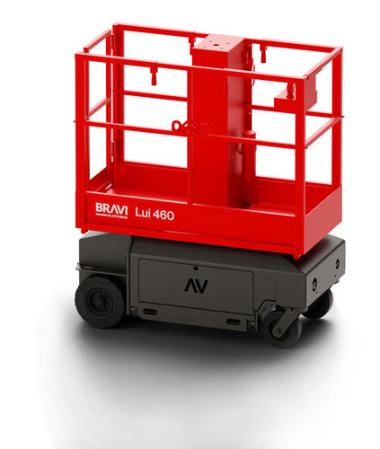 Plateforme élévatrice mobile - Lui 460 - BRAVI PLATFORMS - alimentée par batterie / pour allée étroite / compacte