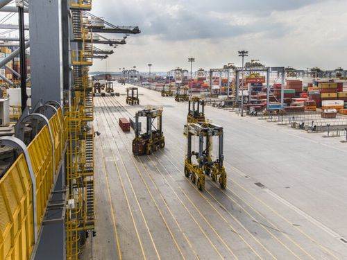 Chariot cavalier pour container - Kalmar Germany GmbH - électrique