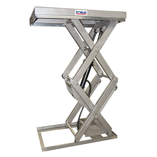 Table élévatrice à simple ciseaux - TLD 1000SS stainless steel - KRAUS Betriebsausstattung und Fördertechnik GmbH - électro-hydraulique / stationnaire