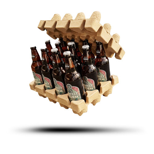 Calage d'emballage en cellulose moulée - Pulp-Tec GmbH & Co KG - pour l'industrie alimentaire et de la boisson / biodégradable / recyclable
