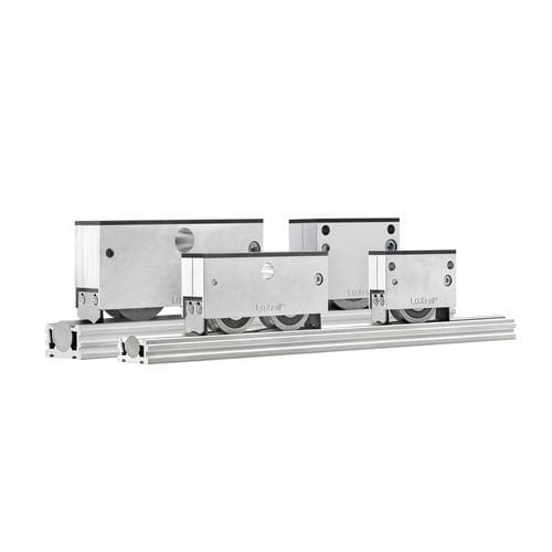 Système de guidage à galets - LOXrail®  - LOSYCO GmbH - 25 mm / 40 mm / pour fortes charges