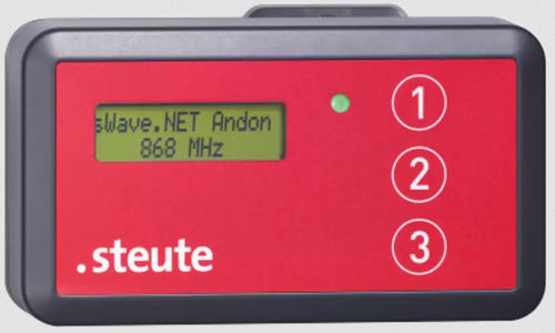 Bouton poussoir tactile - RF MAKD 3F-NET - steute Technologies GmbH & Co. KG - IP40 / à résistance chimique / lumineux (LED)