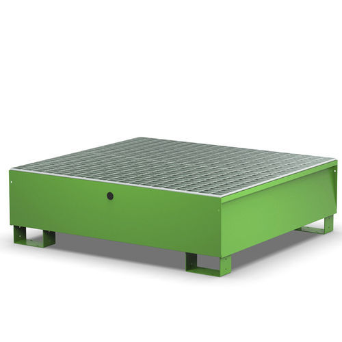 Palette de rétention pour fûts - 003006 - COMI endless storage - 4 fûts / en acier galvanisé / avec grille galvanisée