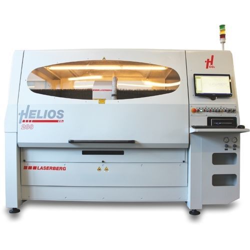 Plotter de découpe laser - HELIOS CO2 - LASERBERG TECH SRL - pour tissus / pour matières plastiques / pour bois