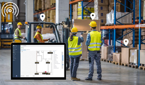Plateforme web industrielle - LocateBLE - BlueUp Srl - temps réel