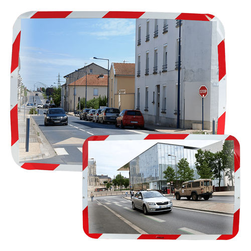 Miroir convexe - 65 series - Vialux - rectangulaire / de traffic / incassable