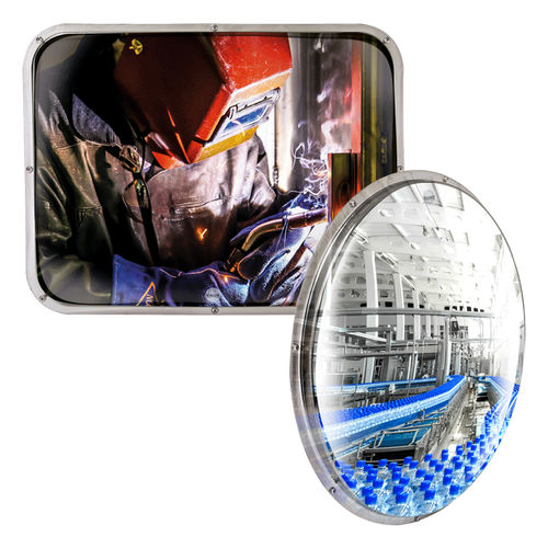 Miroir convexe - 814 - Vialux - rond / rectangulaire / en acier inoxydable