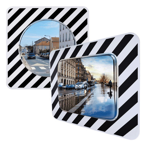Miroir de sécurité - Vialux - rond / rectangulaire / en acier inoxydable