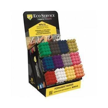 Produit de marquage rouge - MP61MP610 - MARKER PEN0 - ECO SERVICE SRL - jaune / violet / bleu