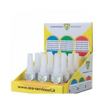 Colle cyanoacrylate - DI730 - ADESIVI RAPIDI DISPLAY - ECO SERVICE SRL - pour caoutchouc / pour céramique / pour plastique