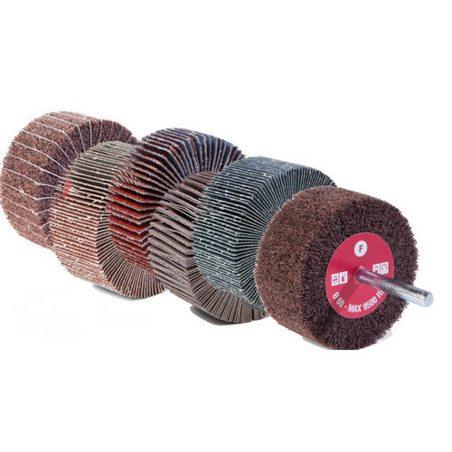 Roue à lamelles sur tige - CTA CALFLEX SRL - d'abrasif appliqué / non tissée