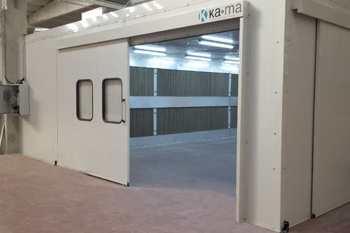 Cabine de peinture à circuit fermé - Karabudak Mühendislik Makine İmalat Sanayi Ltd. Şti - pour pièces détachées / pour l'industrie du bois / à filtre sec