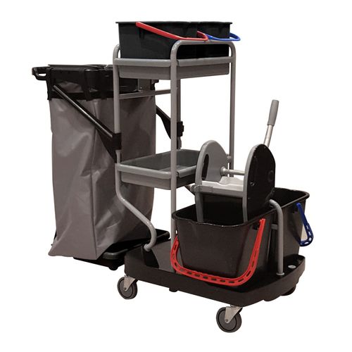 Chariot de lavage - COMPACT 7 - ICA - en acier inoxydable / porte-bacs / à 4 roues motrices