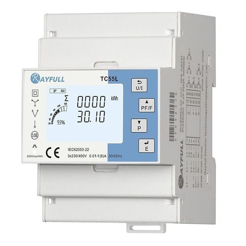 Compteur d'énergie électrique multifonction - TC55L - Rayfull Electric Technology(Zhejiang)Co., Ltd. - triphasé / sur rail DIN / RS-485