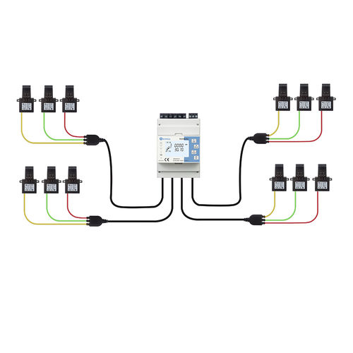 Compteur d'énergie électrique triphasé - TC55M-RJ-4 NON-MID - Rayfull Electric Technology(Zhejiang)Co., Ltd. - Modbus / avec afficheur LCD / multicircuit