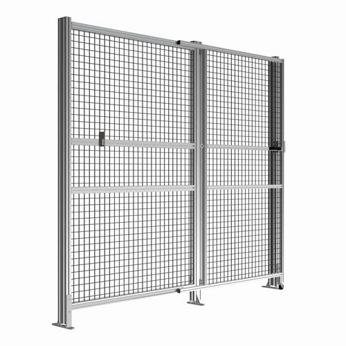 Porte coulissante - 5415 series - trimat srl - en aluminium / en acier galvanisé / grillagée