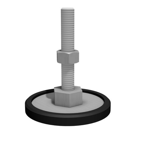 Pied de machine - J5100 - trimat srl - en acier inoxydable / à rotule / fileté
