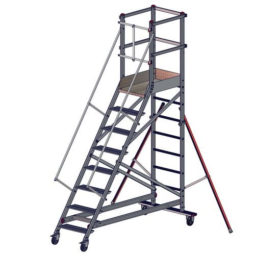 Escabeau en aluminium - EMG 55 - FORTAL - 10 marches