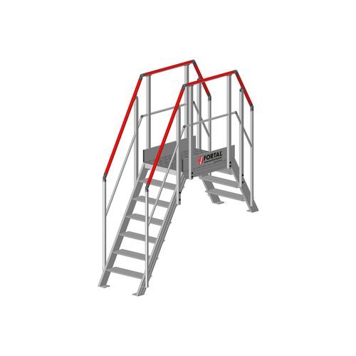 Escalier d'extérieur - F814 series - FORTAL - en aluminium / avec palier