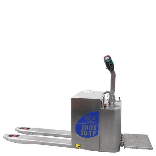 Transpalette électrique - BADA 20-TP - BADA MATERIAL HANDLING - avec plate-forme pour conducteur / à conducteur porté debout / 12 V