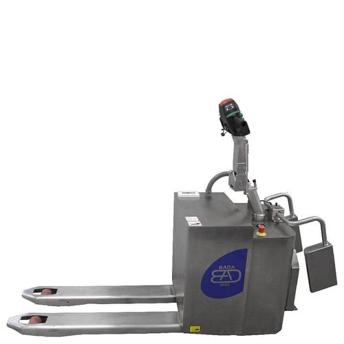 Transpalette électrique - BADA 20-TP9  - BADA MATERIAL HANDLING - avec plate-forme pour conducteur / portant / 12 V