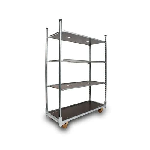 Chariot pour préparation de commande - PFNE00011 - HDF Emballages - en acier zingué / à étagères / à roulettes