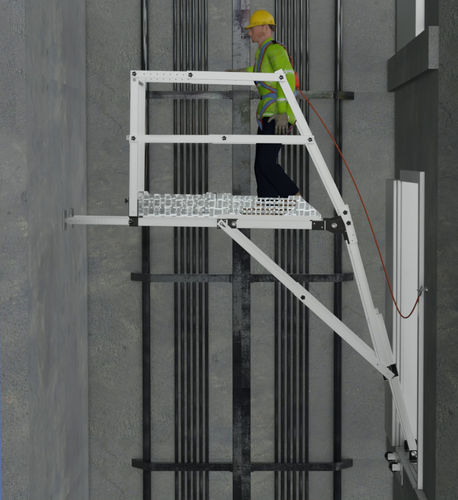 Échafaudage mobile - DSW SOLUTIONS - de façade / d'accès à la cage d'ascenseur / avec escaliers