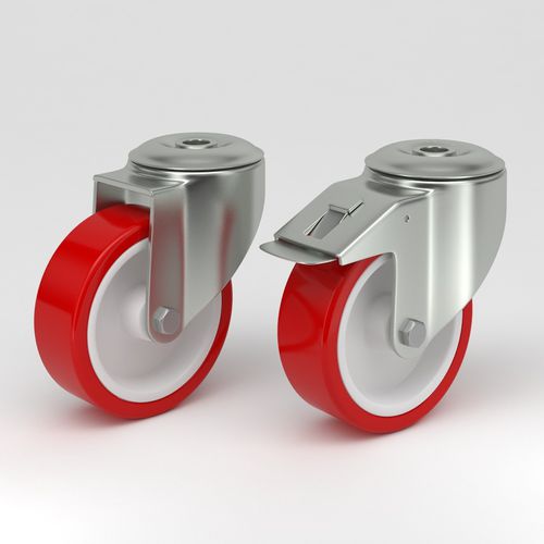 Roulette industrielle - S010TU series - NHK Group ApS - pivotante / à platine / pour transport